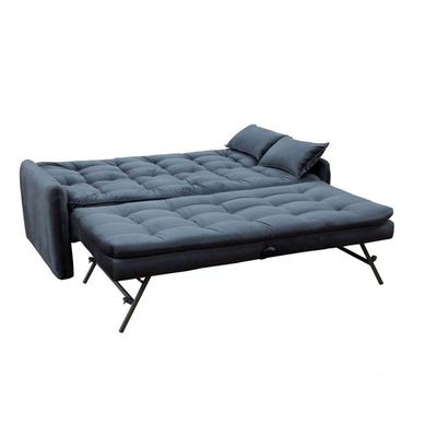Sofá Cama Reclinável Com Cama Auxiliar - Veludo