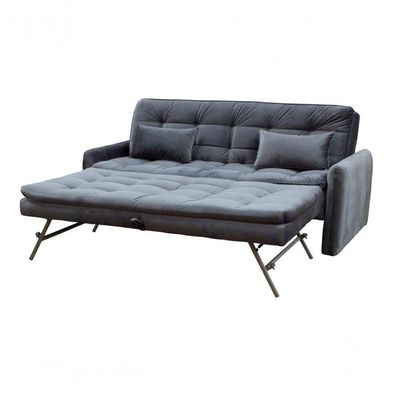 Sofá Cama Reclinável Com Cama Auxiliar - Veludo