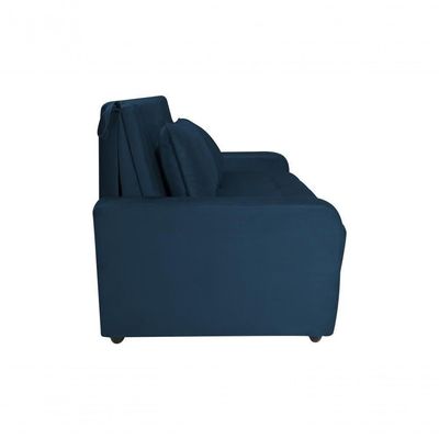 Sofá Cama Para Sala De Estar Amora New Veludo Matrix - Azul Azul