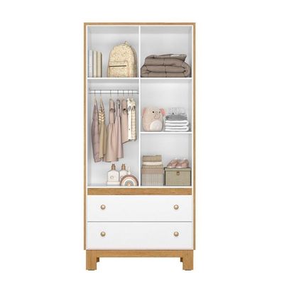 Roupeiro Infantil 2 Portas 2 Gavetas Branco