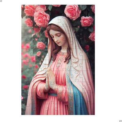 2 Quebra-cabeças Inclusivos 60 Peças Mãe De Jesus Para Mentes Inteligentes