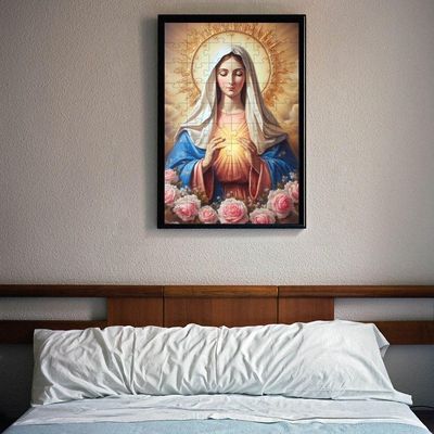 2 Quebra-cabeças Inclusivos 60 Peças Mãe De Jesus Para Mentes Inteligentes