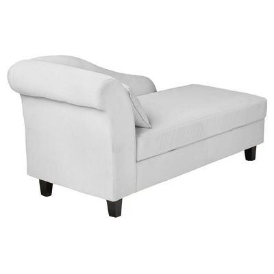 Recamier Diva França 1,40m Suede Branco - Inova Decor