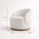 Poltrona Decorativa Premium Orgânica Em Bouclê Italiano Off White