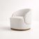 Poltrona Decorativa Premium Orgânica Em Bouclê Italiano Off White