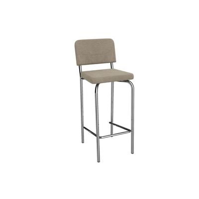 Banqueta Cozinha Fiji 1b712cr Aço 1 Un Cromado/linho Bege Fendi - Kappesberg