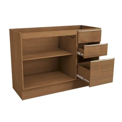 Balcão Cozinha Modulado Vibra T625 C/ 2 Portas 3gavs S/tampo 120cm Canela Lacca Kappesberg