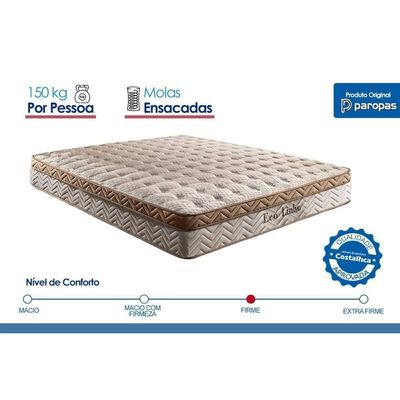 Colchão Casal Molas Paropas Eco Linho 138x188x32