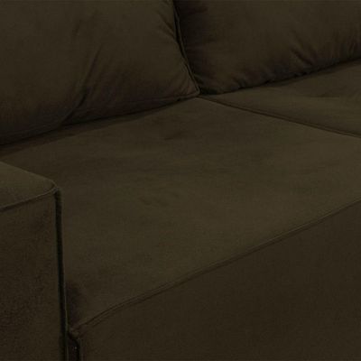 Sofá 2 Lugares Onix 1,80m Para Sala Confortavel Sued Herrero Cor:marrom Escuro