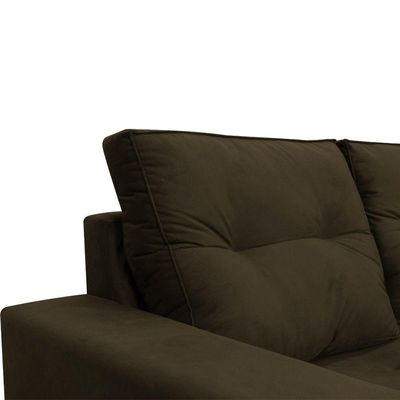 Sofá 2 Lugares Onix 1,80m Para Sala Confortavel Sued Herrero Cor:marrom Escuro