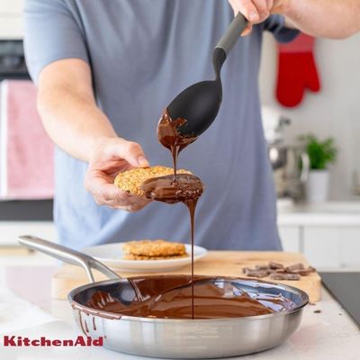 Jogo Colher Perfurada E Sólida Multiuso Cinza Kitchenaid