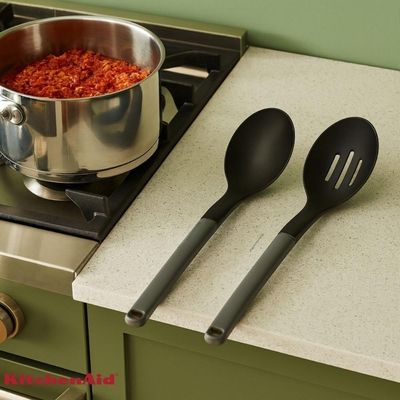 Jogo Colher Perfurada E Sólida Multiuso Cinza Kitchenaid