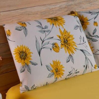 Lençol Casal Malha Fio Penteado Algodão 3 Peças - Amarelo - 100% Algodão