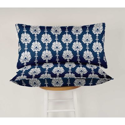 Capa para Almofada Lombar Retangular de Poliéster, Impermeável para Uso Interno/Externo em Móveis de Pátio - Vargottam 30,48 Cm × 45,72 Cm / Azul