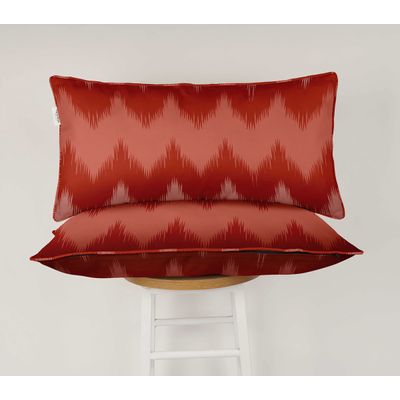 Capa Retangular Impermeável para Almofada Lombar em Poliéster, Uso Interno/Externo para Móveis de Pátio - Vargottam 30,48 Cm × 45,72 Cm / Vermelho
