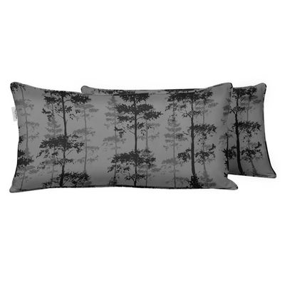 Capa Retangular Impermeável para Almofada Lombar em Poliéster, Uso Interno/Externo para Móveis de Pátio - Vargottam 30,48 Cm × 45,72 Cm / Cinza