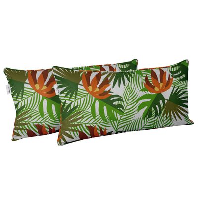 Capa de Almofada Lombar em Poliéster Interno/Externo, Impermeável para Todas as Intempéries, Retangular para Móveis de Pátio - Vargottam 30,48 Cm × 60,96 Cm / Verde
