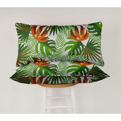 Capa de Almofada Lombar em Poliéster Interno/Externo, Impermeável para Todas as Intempéries, Retangular para Móveis de Pátio - Vargottam 30,48 Cm × 60,96 Cm / Verde