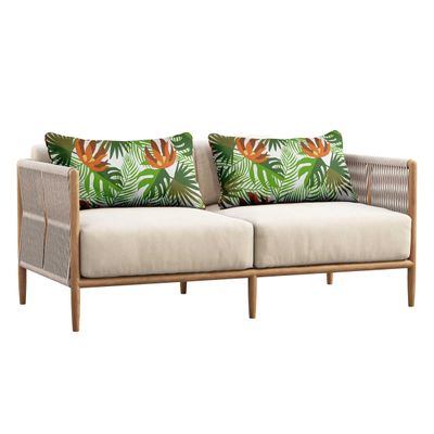 Capa de Almofada Lombar em Poliéster Interno/Externo, Impermeável para Todas as Intempéries, Retangular para Móveis de Pátio - Vargottam 30,48 Cm × 60,96 Cm / Verde