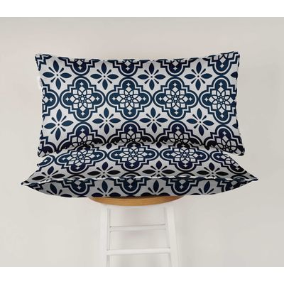 Capa para Almofada Lombar de Poliéster Interno/Externo, Impermeável e Resistente a Intempéries, Retangular para Pátio - Vargottam 30,48 Cm × 45,72 Cm / Branco