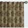 Cortinas de Algodão Extra Longas para Tetos Altos e Portas Francesas Filtrantes Passa-Varão/Abas Kit 2 Painéis Floral em Bloco - Vargottam 132,08 Cm (L) × 243,84 Cm (C) / Marrom