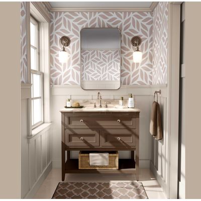 Papel de Parede Folha Moderna Marrom Autoadesivo em Vinil, Revestimento Decorativo Fácil DIY para Quarto, Armários e Sala - S4Sassy 63,5 cm (L) × 152,4 cm (C) / Marrom - Vinil Texturizado