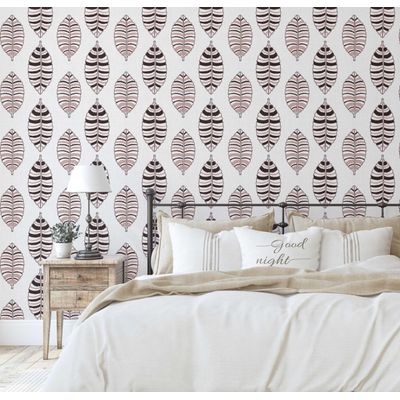 Vinil Autoadesivo Folha Listrada Chique Rosa À Prova d'Água, Removível para Quartos, Salas, Ambientes de Locatários e Armários - S4Sassy 63,5 cm (L) × 609,6 cm (C) / Rosa - Vinil Liso