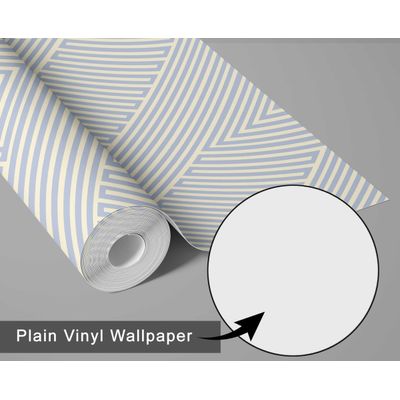 Papel de Parede Listras Modernas Azuis, Vinil Autoadesivo, Revestimento Decorativo, Fácil para Quarto, Armários e Salas - S4Sassy 63,5 cm (L) × 609,6 cm (C) / Azul - Vinil Texturizado