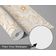 Papel de Parede Vinílico Autoadesivo Estampa Floral Grande Delineada, Papel Contact Impermeável Amarelo para Quartos, Armários - S4Sassy 63,5 cm (L) × 152,4 cm (C) / Amarelo - Vinil Liso