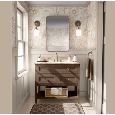 Papel de Parede Vinílico Autoadesivo Estampa Floral Grande Delineada, Papel Contact Impermeável Amarelo para Quartos, Armários - S4Sassy 63,5 cm (L) × 152,4 cm (C) / Amarelo - Vinil Liso