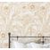 Papel de Parede Vinílico Autoadesivo Estampa Floral Grande Delineada, Papel Contact Impermeável Amarelo para Quartos, Armários - S4Sassy 63,5 cm (L) × 152,4 cm (C) / Amarelo - Vinil Liso