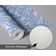 Papel de Parede Estampa Tropical de Folhas Azul, Vinil Autoadesivo Decorativo, Fácil DIY para Quarto, Armários e Ambientes - S4Sassy 63,5 cm (L) × 304,8 cm (C) / Azul - Vinil Texturizado
