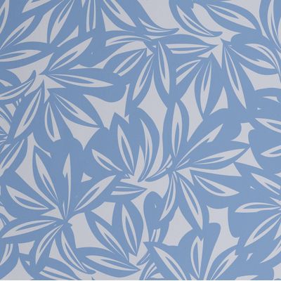 Papel de Parede Estampa Tropical de Folhas Azul, Vinil Autoadesivo Decorativo, Fácil DIY para Quarto, Armários e Ambientes - S4Sassy 63,5 cm (L) × 304,8 cm (C) / Azul - Vinil Texturizado