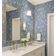 Papel de Parede Estampa Tropical de Folhas Azul, Vinil Autoadesivo Decorativo, Fácil DIY para Quarto, Armários e Ambientes - S4Sassy 63,5 cm (L) × 304,8 cm (C) / Azul - Vinil Texturizado