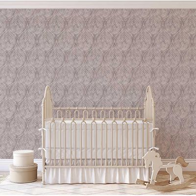 Papel de Parede Geométrico com Folhas Cinza Autoadesivo e Envelopamento, Decoração DIY Fácil para Quarto, Sala e Armários - S4Sassy 63,5 cm (L) × 609,6 cm (C) / Cinza - Vinil Texturizado