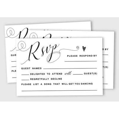 50 Cartões RSVP em Branco 10 x 15 cm com Envelopes Brancos para Casamento, Chá de Panela, Chá de Bebê, Jantar de Ensaio - Inkdotpot 10,16 Cm × 15,24 Cm / Branco