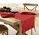 Caminho de Mesa Vermelho Lavável de Algodão Slub para Mesa de Jantar - Vargottam 35,56 Cm (L) × 228,6 Cm (C) / Vermelho