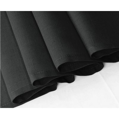Caminho de Mesa Lavável Cinza em Algodão Slub para Mesa de Jantar, Decoração para Casa - Vargottam 35,56 Cm (L) × 365,76 Cm (C) / Cinza
