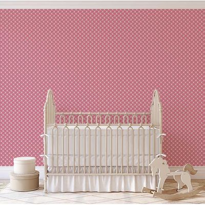 Papel de Parede Autoadesivo Rosa com Pássaro em Voo, Vinil Removível, Faça Você Mesmo, Adesivo Destacável para Entrada - S4sassy 63,5 cm (L) × 152,4 cm (C) / Rosa - Vinil Texturizado