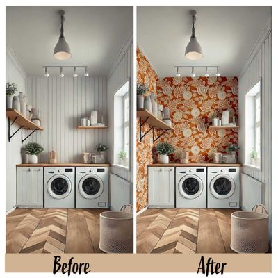 Papel de Parede Vinílico Autoadesivo Botânico de Romã Marrom, Fácil DIY para Quarto Estilo Fazenda, Armários e Ambientes - S4Sassy 63,5 cm (L) × 914,4 cm (C) / Marrom - Vinil Liso