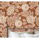 Papel de Parede Vinílico Autoadesivo Botânico de Romã Marrom, Fácil DIY para Quarto Estilo Fazenda, Armários e Ambientes - S4Sassy 63,5 cm (L) × 914,4 cm (C) / Marrom - Vinil Liso