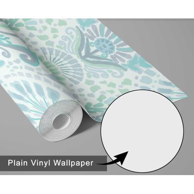 Papel Contact Verde Contemporâneo Removível com Motivos Étnicos para Paredes, Armários e Cômoda Autoadesivo Vinílico Impermeável - S4sassy 63,5 cm (L) × 152,4 cm (C) / Verde - Vinil Texturizado