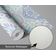 Adesivo de Parede Azul Contemporâneo Removível, Rolo Vinílico Autoadesivo Impermeável com Motivos Étnicos para Armários e Cômoda - S4Sassy 63,5 cm (L) × 152,4 cm (C) / Azul - Vinil Texturizado