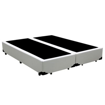 Cama Box Casal Bipartido Sintético Mega Cama Branco 138x188x42cm
