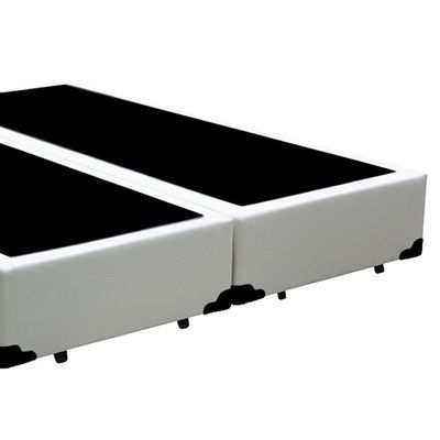 Cama Box Casal Bipartido Sintético Mega Cama Branco 138x188x42cm