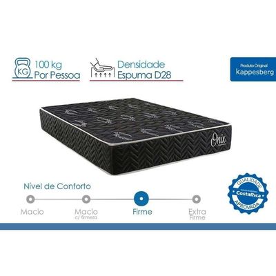 Cama Box Baú Queen + Colchão Ortopédico Kappesberg D28 Anatã´mico Onix + Base Crc Corano Gray