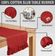 Caminho de Mesa Vermelho Lavável de Algodão Slub para Mesa de Jantar - Vargottam 35,56 Cm (L) × 335,28 Cm (C) / Vermelho
