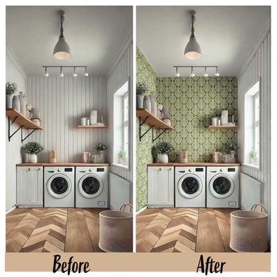 Papel de Parede Coração Verde, Vinil Autoadesivo, Aplicação Fácil Faça Você Mesmo Para Quarto Estilo Fazenda, Sala, Armário - S4Sassy 63,5 cm (L) × 304,8 cm (C) / Verde - Vinil Liso