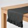 Caminho de Mesa Lavável Cinza em Algodão Slub para Mesa de Jantar, Decoração para Casa - Vargottam 35,56 Cm (L) × 91,44 Cm (C) / Cinza