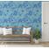 Papel Vinílico Autoadesivo Botânico Feito à Mão, Impermeável e Removível  Azul para Salas, Casas Alugadas e Armários - S4Sassy 63,5 cm (L) × 152,4 cm (C) / Azul - Vinil Texturizado